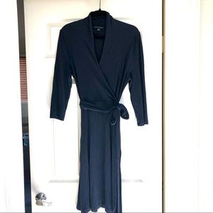 Banana Republic navy wrap dress with tie